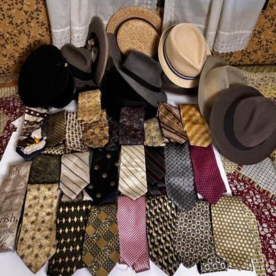 Vintage & modern men’s hats and ties 
