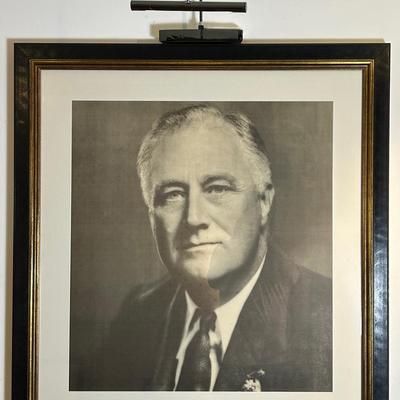 Portrait photo of Franklin Delano Roosevelt - framed 31x36”