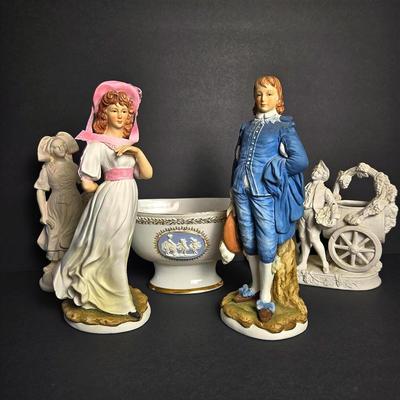 Lefton Blue Boy and Pinkie Figures & More Decorative Accents 4.25" - 10"