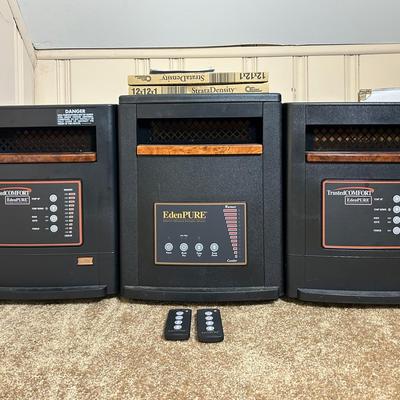 Edenpure Infrared Portable Heaters (3) -14X19X16.5”