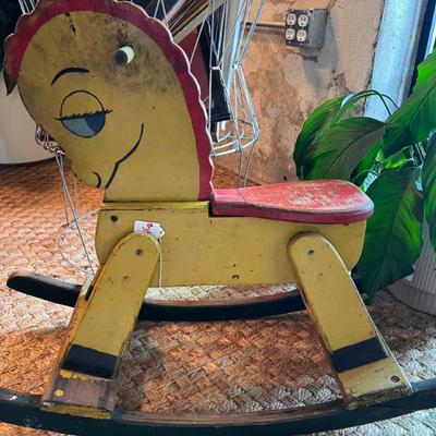 Darling vintage rocking horse 