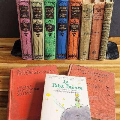 Vintage & Classic Book Lot – Junior Classics, Le Petit Prince, Poetry & Early School Texts