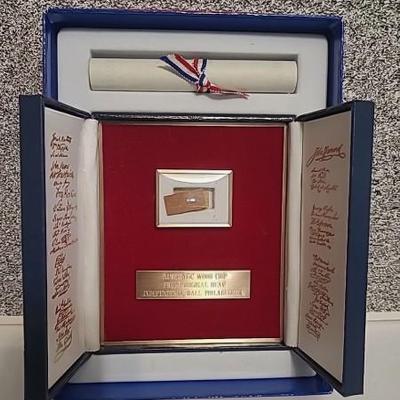 1976 Independence Hall Original Beam Wood Chip Burnes Of Boston COA #23039