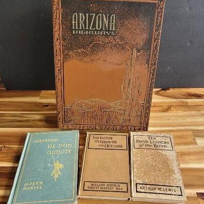 Antique & Vintage Book Lot – Arizona Highways, Don Quijote, Early Socialism & Rare Political Works
