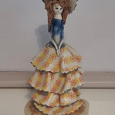 SIGNED ZAMPIVA Standing Girl w/Hat by Lino Zampiva Italy Ladies Collection 4.5"