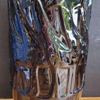 Mid Century Modern Royal Haeger Tall Black Giraffes Vase
