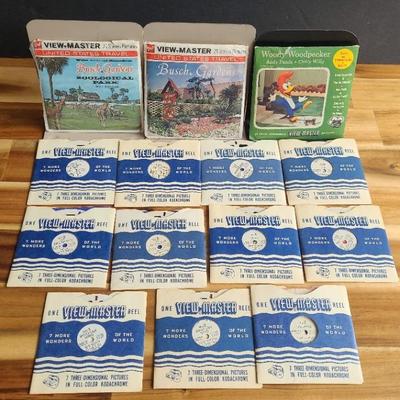 14 Vintage View-Master Reels, Kodachrome Three Dimensional Pictures In Full Color