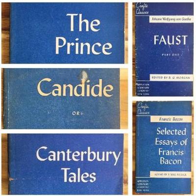 Vintage Crofts Classics Lot – The Prince, Selected Essays, Candide, Faust, Canterbury Tales