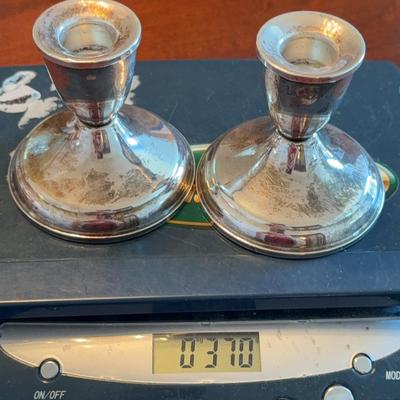 Sterling Silver Weighted Candle Holders