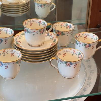 6 Limoges France Demitasse Cups & Saucers