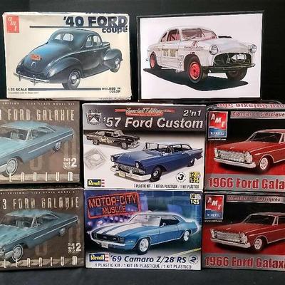 AMT & Revell Model Kits – ’63 & ’66 Ford Galaxie, ’69 Camaro Z/28 RS, ’40 Ford Coupe & More