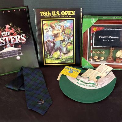Masters & Golf Memorabilia Collection with Arnold Palmer Signed Visor
