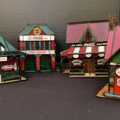Stained-Glass Coca-Cola Houses Featuring Train Station, Firehouse & More