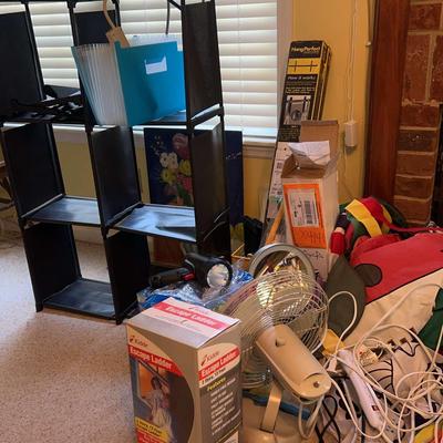 Household Essentials with Kidde Escape Ladder, Fan, Flashlight & Black Storage Shelf