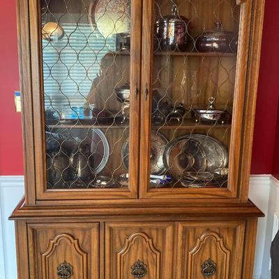 Wood Provincial Drew Furniture China Cabinet