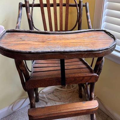 Rustic Wooden Highchair