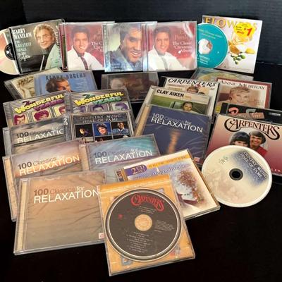 CD Music Collection Featuring Elvis, Kenny Rogers, Carpenters & More