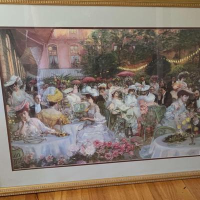Framed Print of Elegant Outdoor Dining Scene