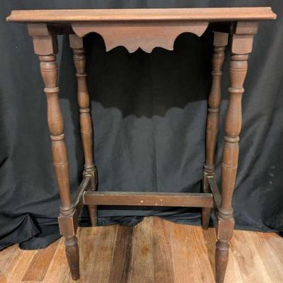 Early American Handcrafted Wooden Side Table