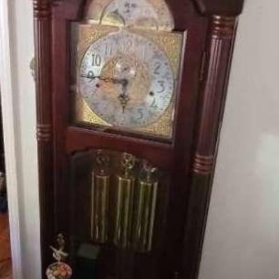 Vintage Ridgeway Grandfather Clock with Original Paperwork – 1987