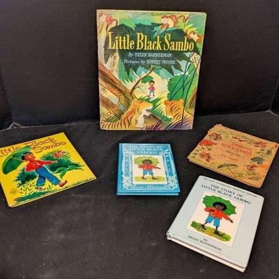 Collection of 5 “Little Black Sambo” Books Including 1942 First Edition Signed by Illustrator