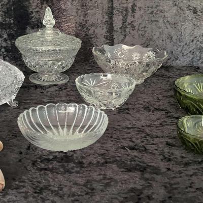 Vintage Anchor Hocking Glassware/Crystal Assortment