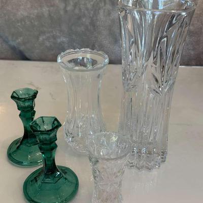 Vases And Candle Holders Collection - Mikasa, Lenox, Indiana Glass, Cristal D'Arques