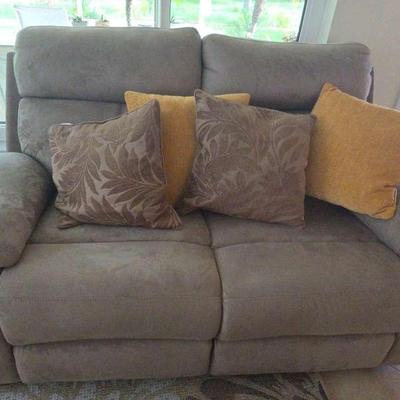 Two Seat Swade Sofa In Taupe 65"×35"×41"