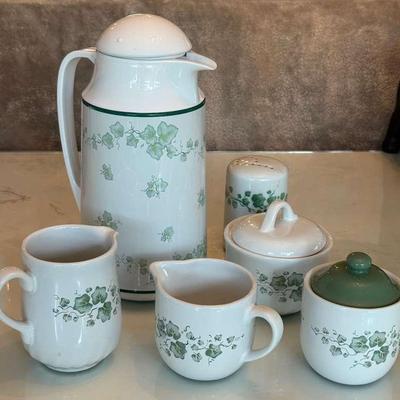 Corelle Coordinates Stoneware Coffee Set + Matching Jay’s Import Co. Set