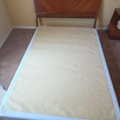 Wood Headboard 57"×1"×34" W/ Full Boxspring