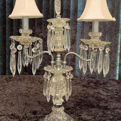 Vintage 2-Arm Luxury Crystal Lamp #1