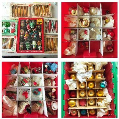 HUGE Assortment Of Vintage Christmas Winter Ornaments