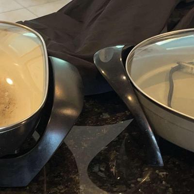 2 Working Electric Skillets By Oster And Presto