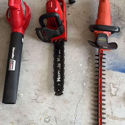 Black And Decker Hedge Trimmer + Homelite Leafblower & Chainsaw (Untested)