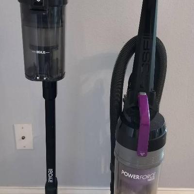Ryobi One Hp Brushless Cordless Vaccum + Bissell Powerforce Helix Working Vaccum