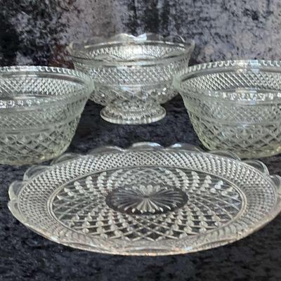 Crystal Bowls And Tray