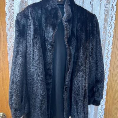 Vintage Harris Black Mink Fur Jacket Coat 