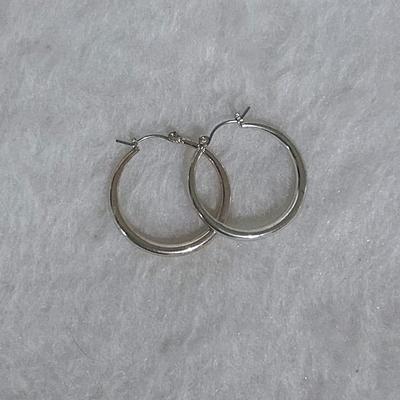 Silver Toned Hoop Earrings