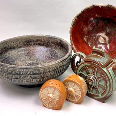 “Frankoma” Wagon Wheel Creamer & More Pottery