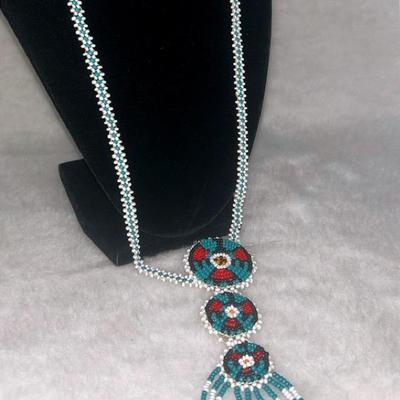 Vintage Beaded Medallion and Necklace Strand