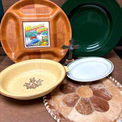 Vintage Souvenir Bamboo Serving Tray, and More 
