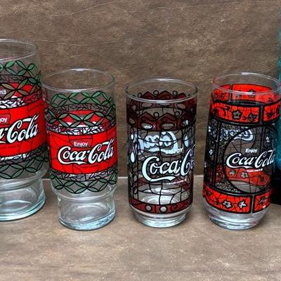 Vintage Coca-Cola Stained Glasses 