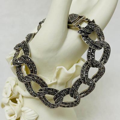 Sterling Silver Marcasite Bracelet