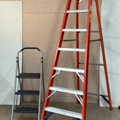 Weber 8’Fiberglass Ladder & Gorilla Step Ladder 
