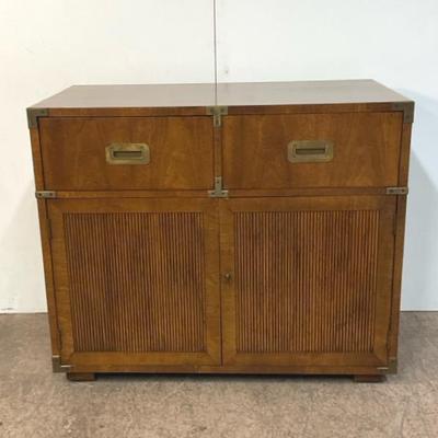 Henredon Campaign Style Cabinet 