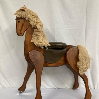 Vintage Wooden Rocking Horse – Missing Bottom Struts