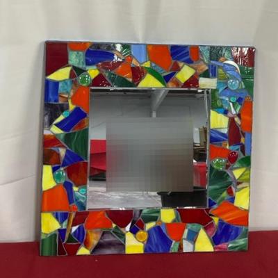 Mosaic Stained Glass Mirror 