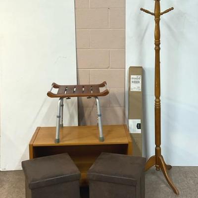 Teak Open Cabinet, Teak Shower Bench, & More
