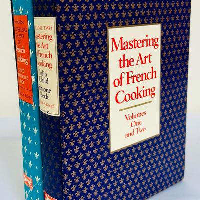 Mastering the Art of French Cooking Volumes I & II by Julia Child / 1977, 1970 (1st Ed) in Slipcase