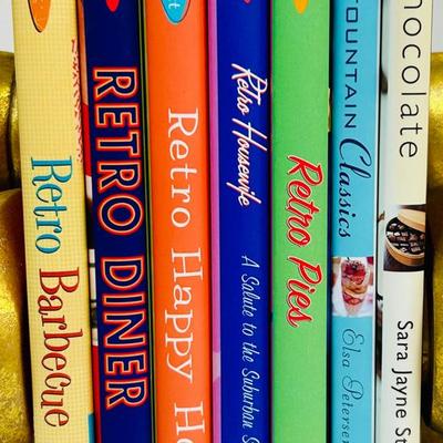 Collection of Retro-Inspired Cookbooks and Culinary Classics